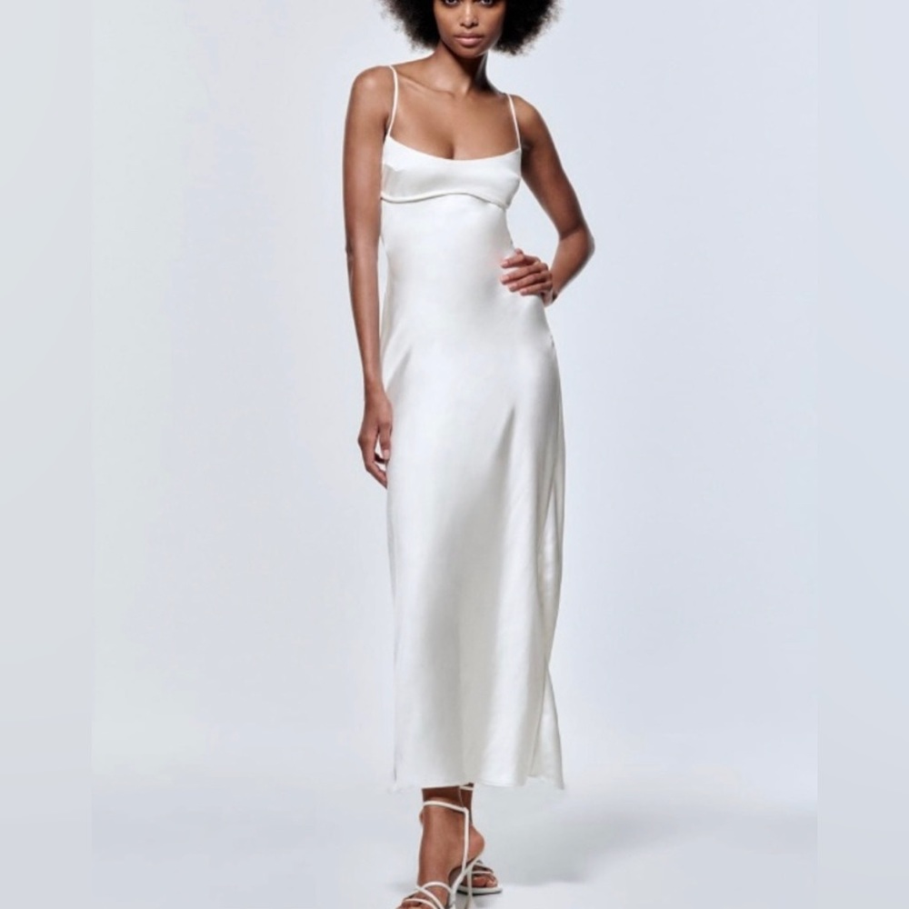 White Satin ZARA dress